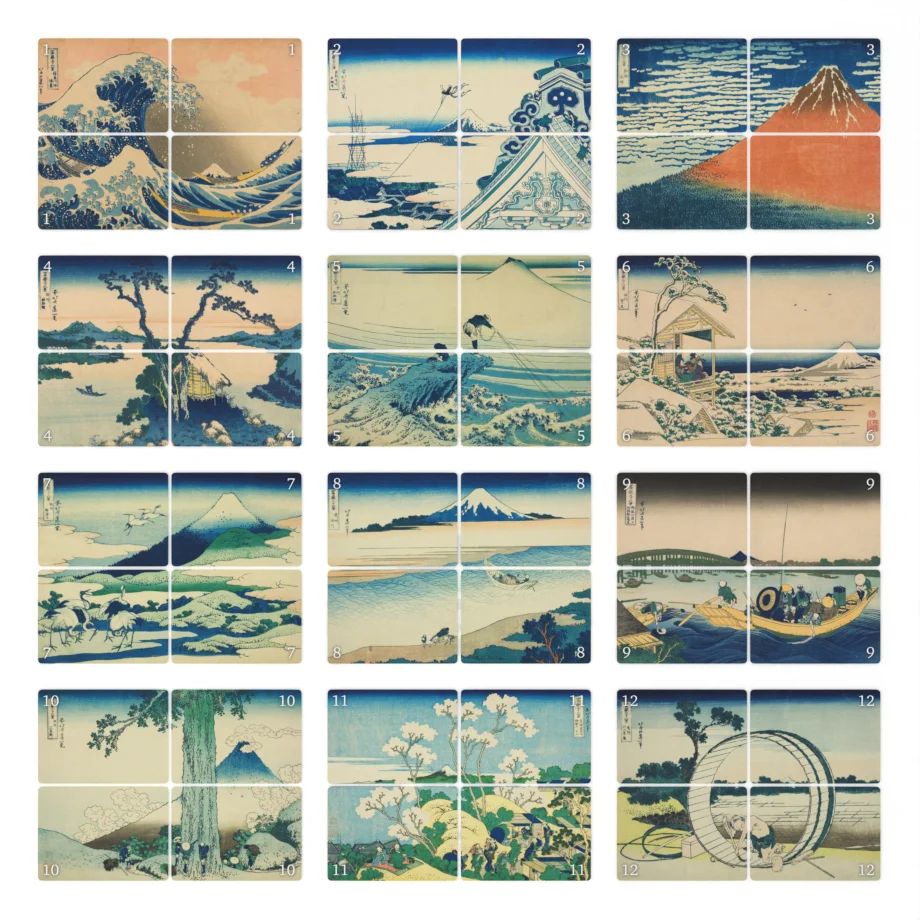 48 cartes "œuvre" Picktura - Katsushika Hokusai