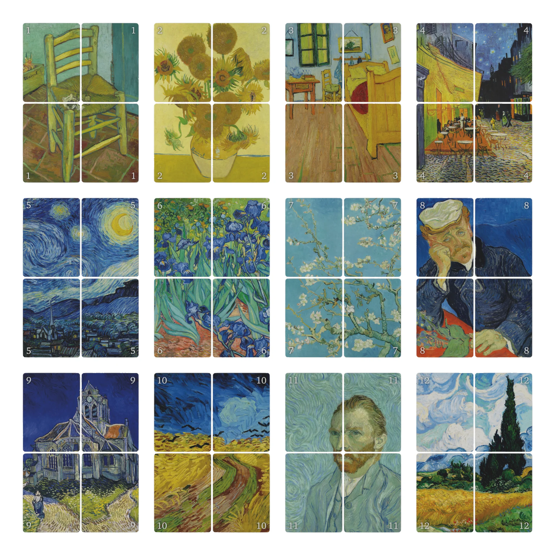 48 cartes "œuvre" Picktura - Vincent Van Gogh