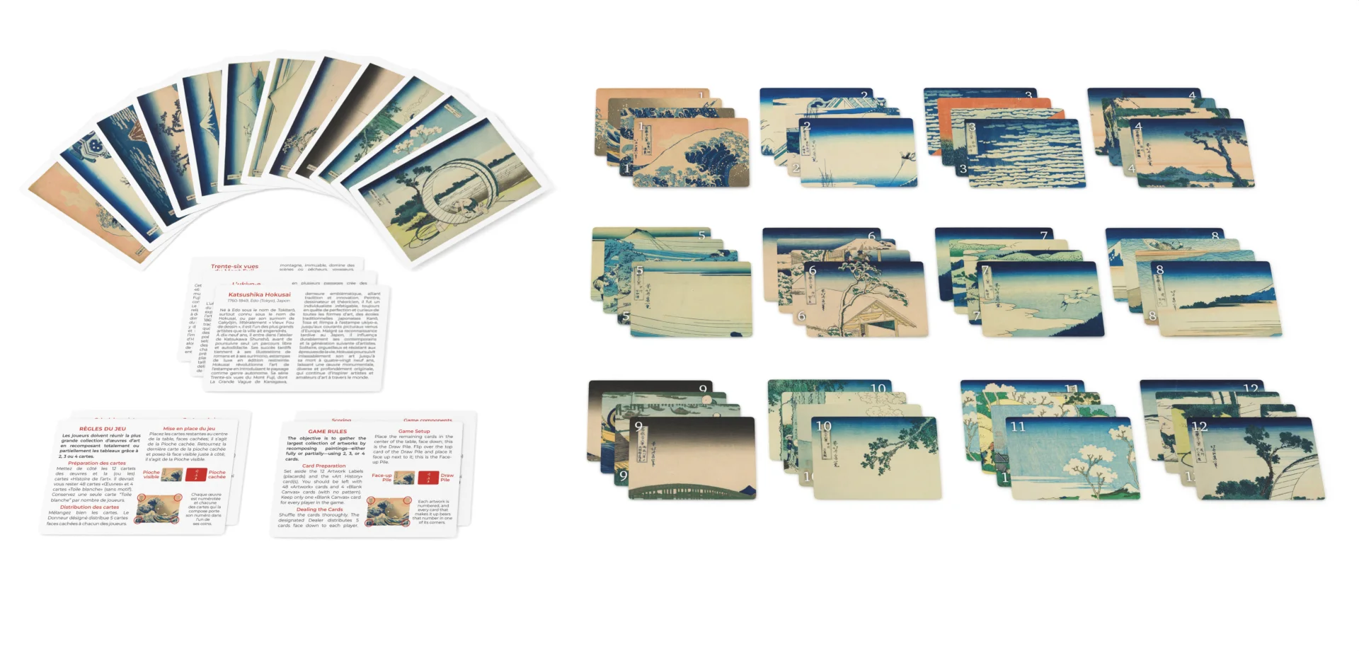 Edition Pocket - Picktura Katsushika Hokusai - cartes - contenu