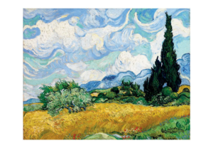 Reproduction - Champ de blé avec cyprès - Vincent Van Gogh - 1889