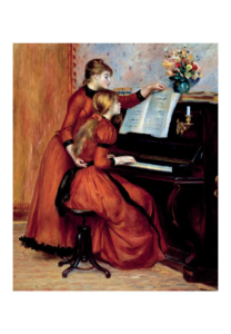 Reproduction - La Leçon de piano - Auguste Renoir - 1889