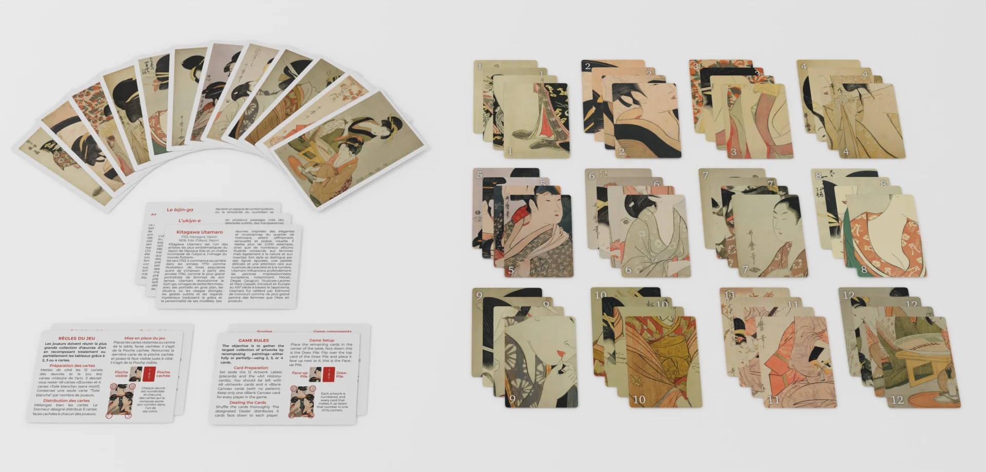 Edition Pocket - Picktura Kitagawa Utamaro - cartes - contenu