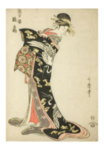 Reproduction - Hinazuru, de la Maison Keizetsuro - Kitagawa Utamaro - 1756-1806