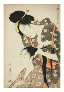 Reproduction - La coiffeuse - Kitagawa Utamaro - 1793-1804