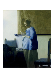Reproduction - La Femme en bleu lisant une lettre - Johannes Vermeer - 1663-64