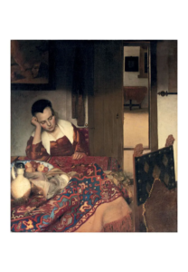 Reproduction - Une jeune fille assoupie - Johannes Vermeer - 1656-57