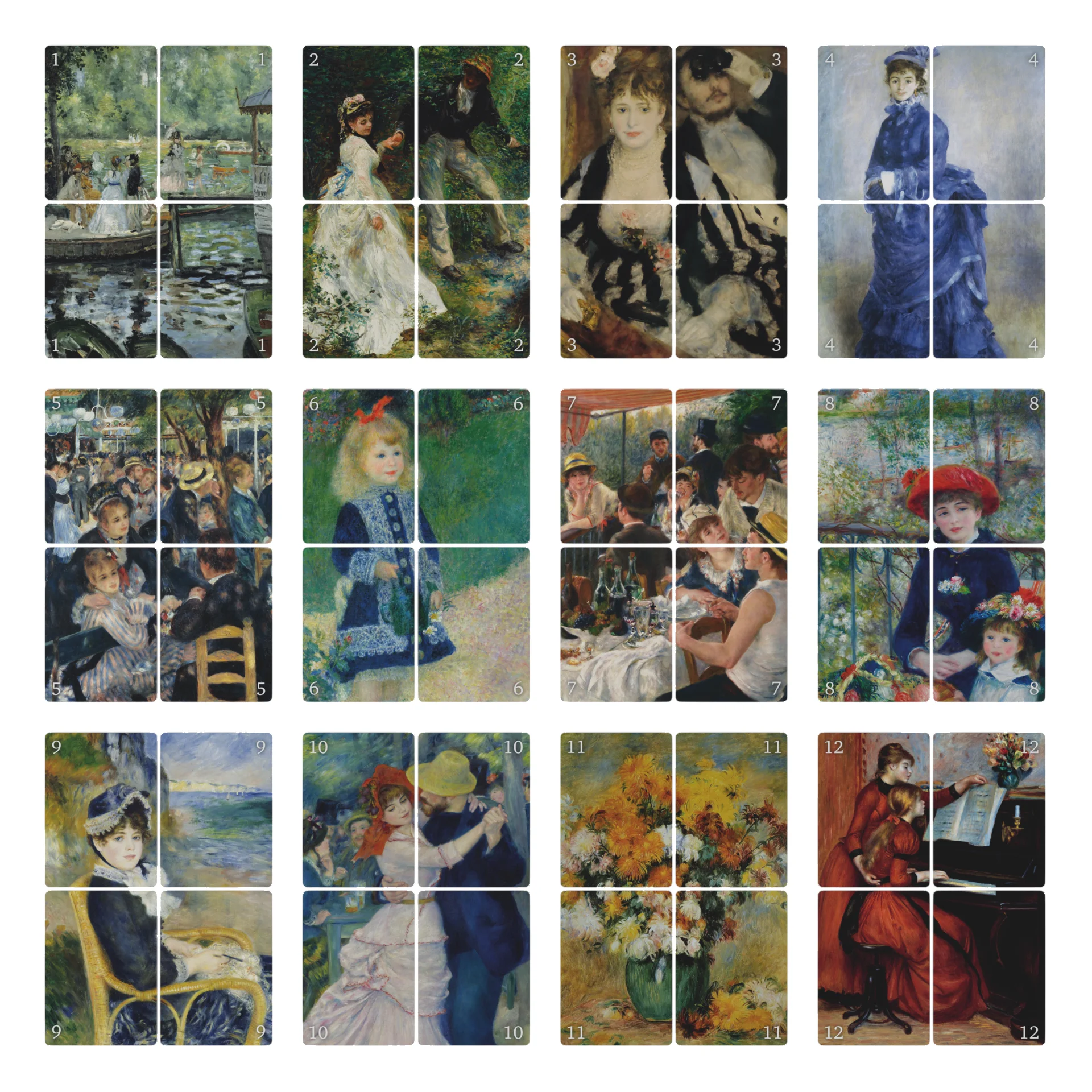 48 cartes "œuvre" -Picktura Auguste Renoir