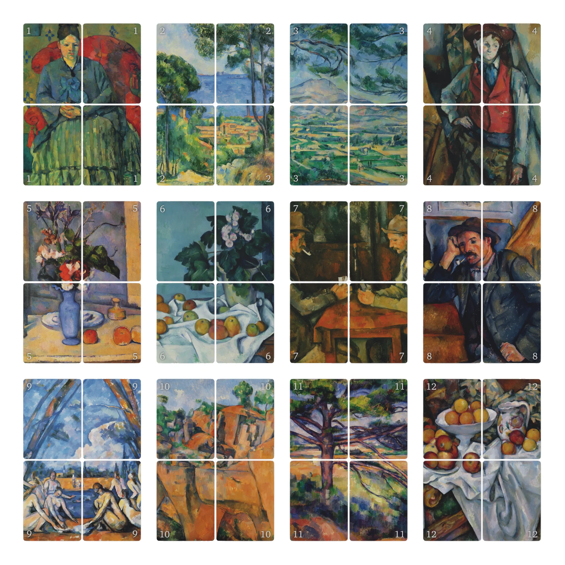 48 cartes "œuvre" Picktura - Paul Cézanne