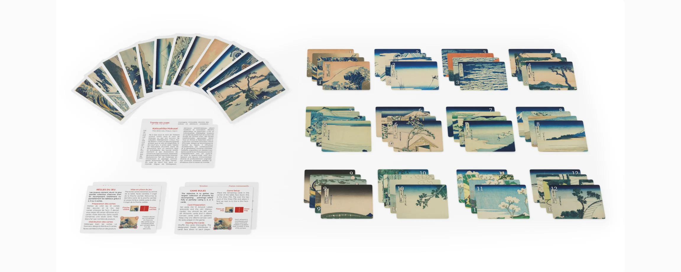 Edition Pocket - Picktura Katsushika Hokusai - cartes - contenu