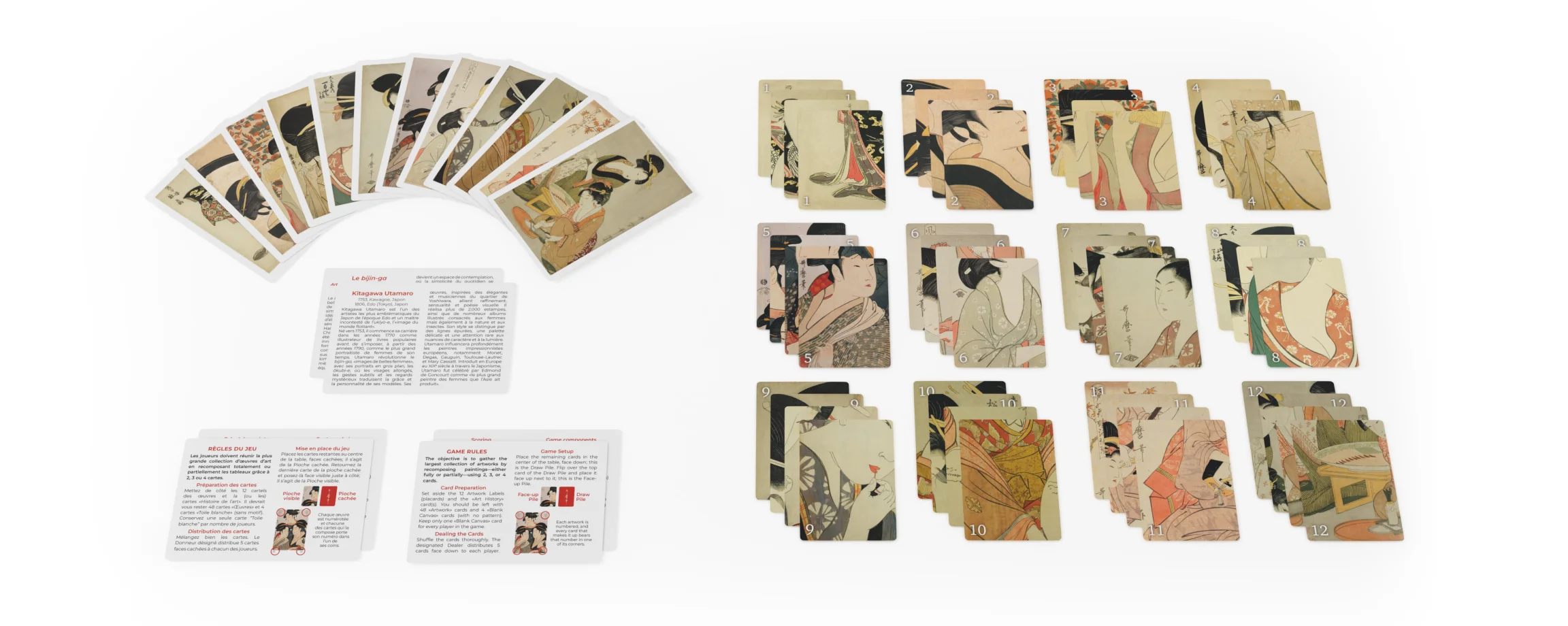 Edition Pocket - Picktura Kitagawa Utamaro - cartes - contenu
