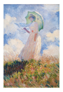 Femme à l’ombrelle tournée vers la gauche